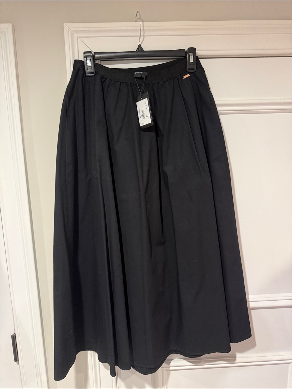 Armani Exchange (A|X) Black Midi/Flared Skirt
